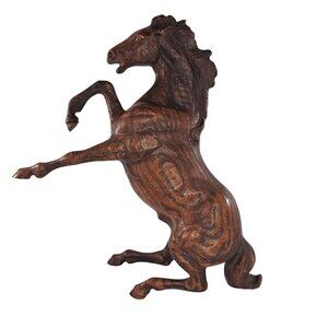 Vintage Hartland Rearing Stallion Woodgrain Hard Plastic Horse Mid Century 1960s